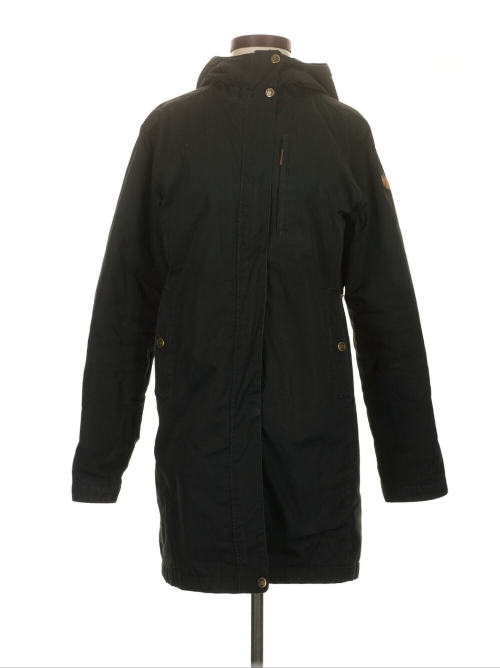 Black Long Hooded Parka Jacket